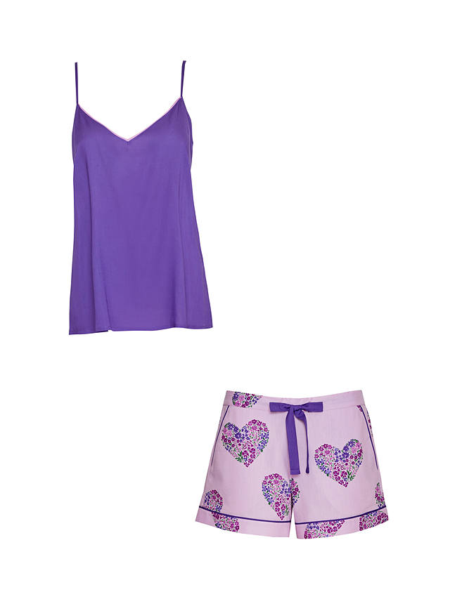 Cyberjammies Valentina Cami Heart Shorts Pyjama Set, Pink