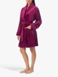 DKNY Soft Fleece Embroidered Robe, Purple