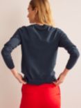 Boden Catriona Cotton Blend Cardigan, Navy