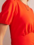 Boden Nancy Empire Line Midi Dress, Fiesta Orange