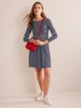 Boden Abigail Ecovero Stripe Dress, Navy/Ivory
