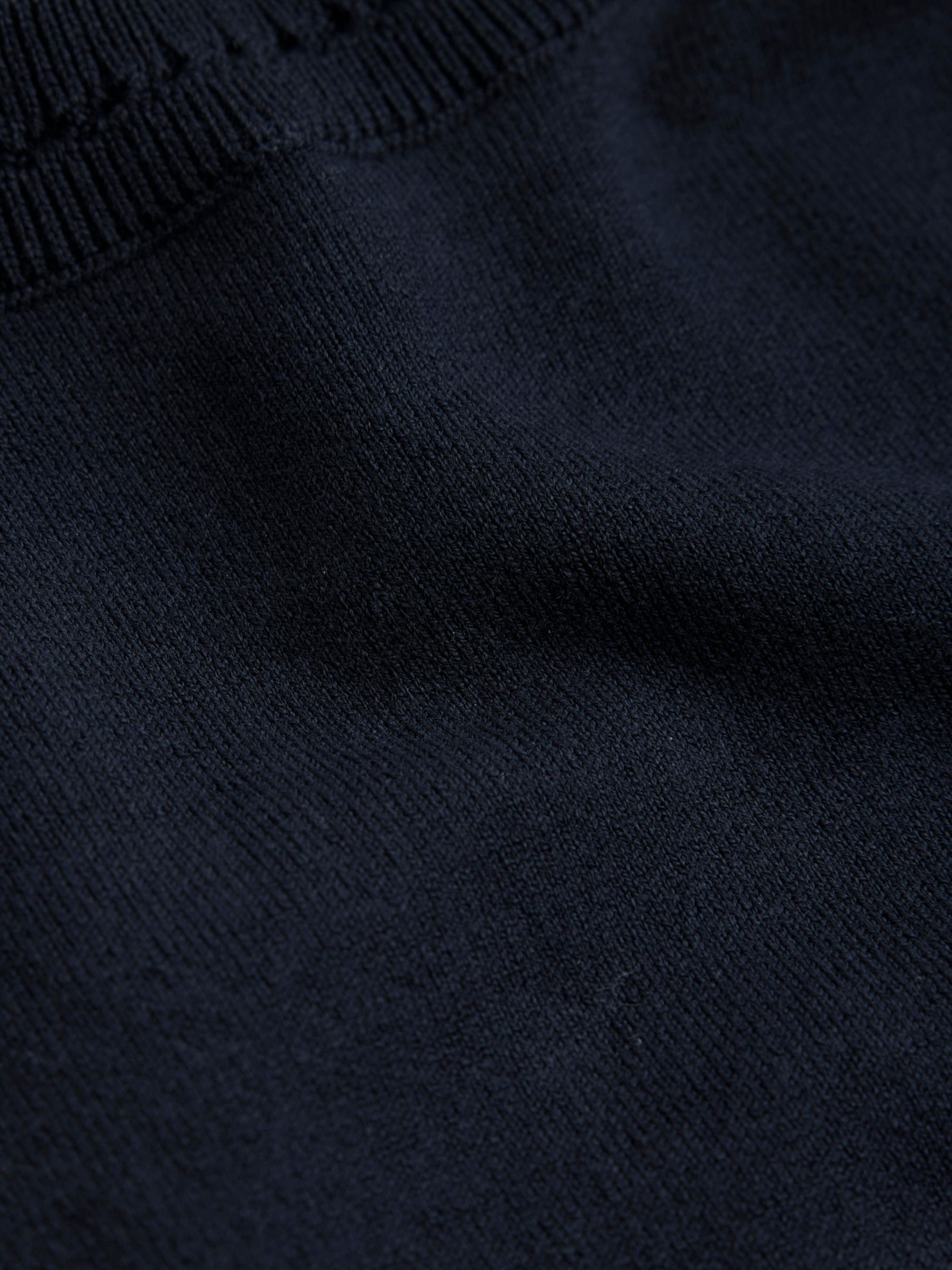 Boden Catriona Cotton Crew Neck Jumper, Navy at John Lewis & Partners