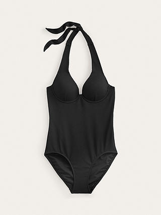 Boden The Lifter Enhancer Underwired Swimsuit, Black Honeycomb