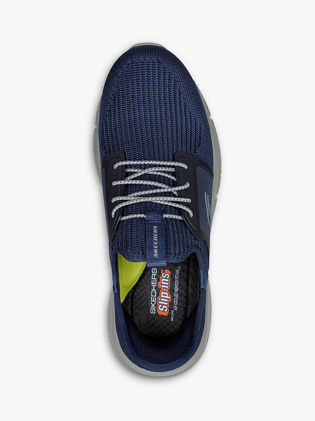 Skechers Ingram Brackette Hands-Free Slip-Ins Relaxed Fit Trainers, Navy