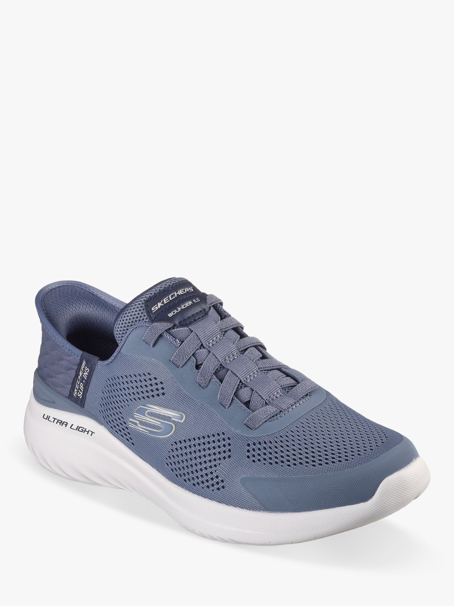 Skechers Bounder 2.0 Emerged Trainers, Blue at John Lewis & Partners