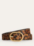 Boden Classic Leopard Print Leather Belt, Multi
