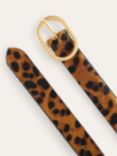 Boden Classic Leopard Print Leather Belt, Multi