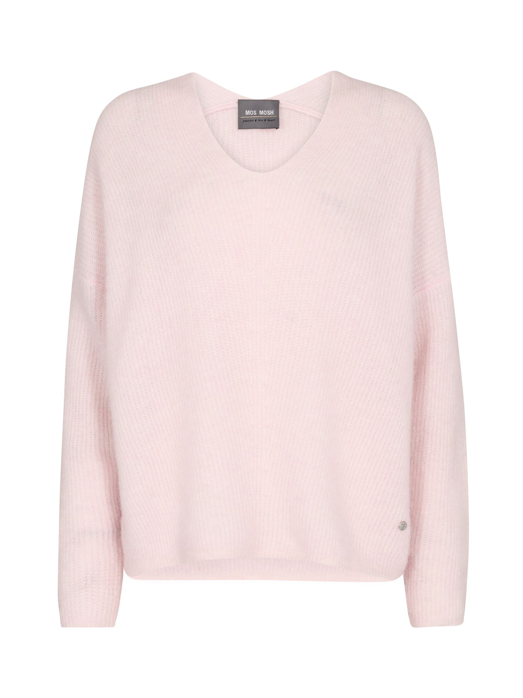 MOS MOSH Thora V Neck Jumper, Ballet Slipper at John Lewis & Partners