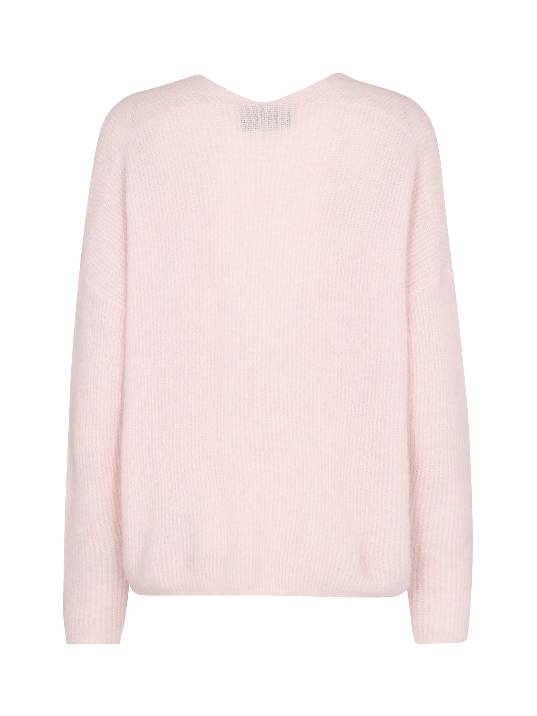 MOS MOSH Thora V Neck Jumper, Ballet Slipper at John Lewis & Partners