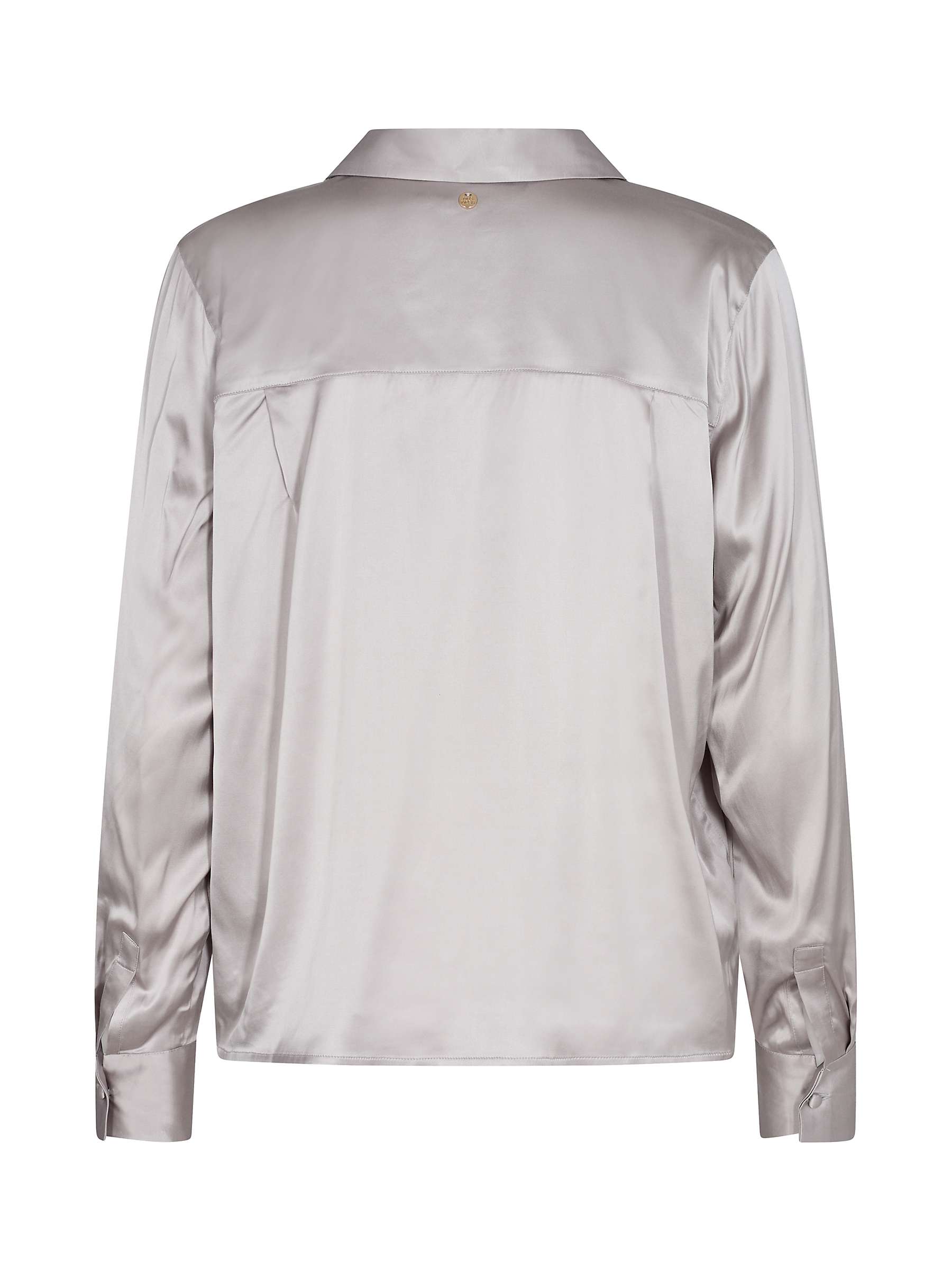 Buy MOS MOSH Finley Satin Shirt, Quiet Gray Online at johnlewis.com