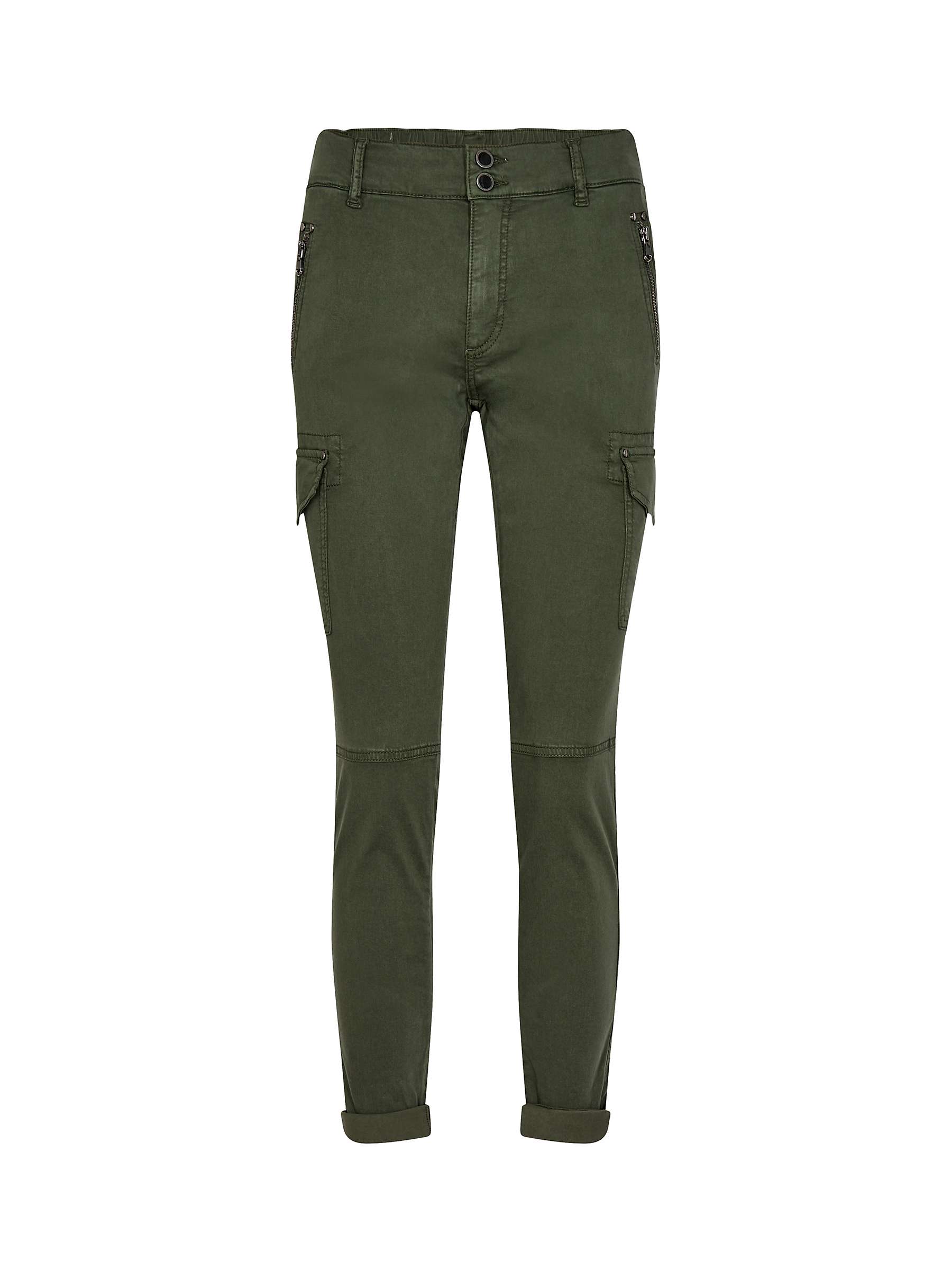 Buy MOS MOSH Gilles Cotton Blend Trousers, Forest Night Online at johnlewis.com