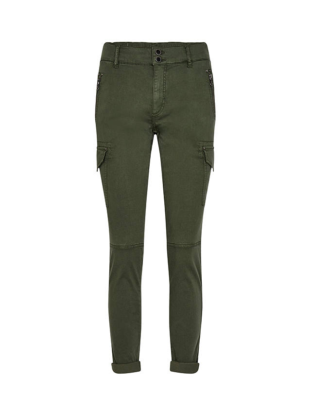 MOS MOSH Gilles Cotton Blend Trousers, Forest Night