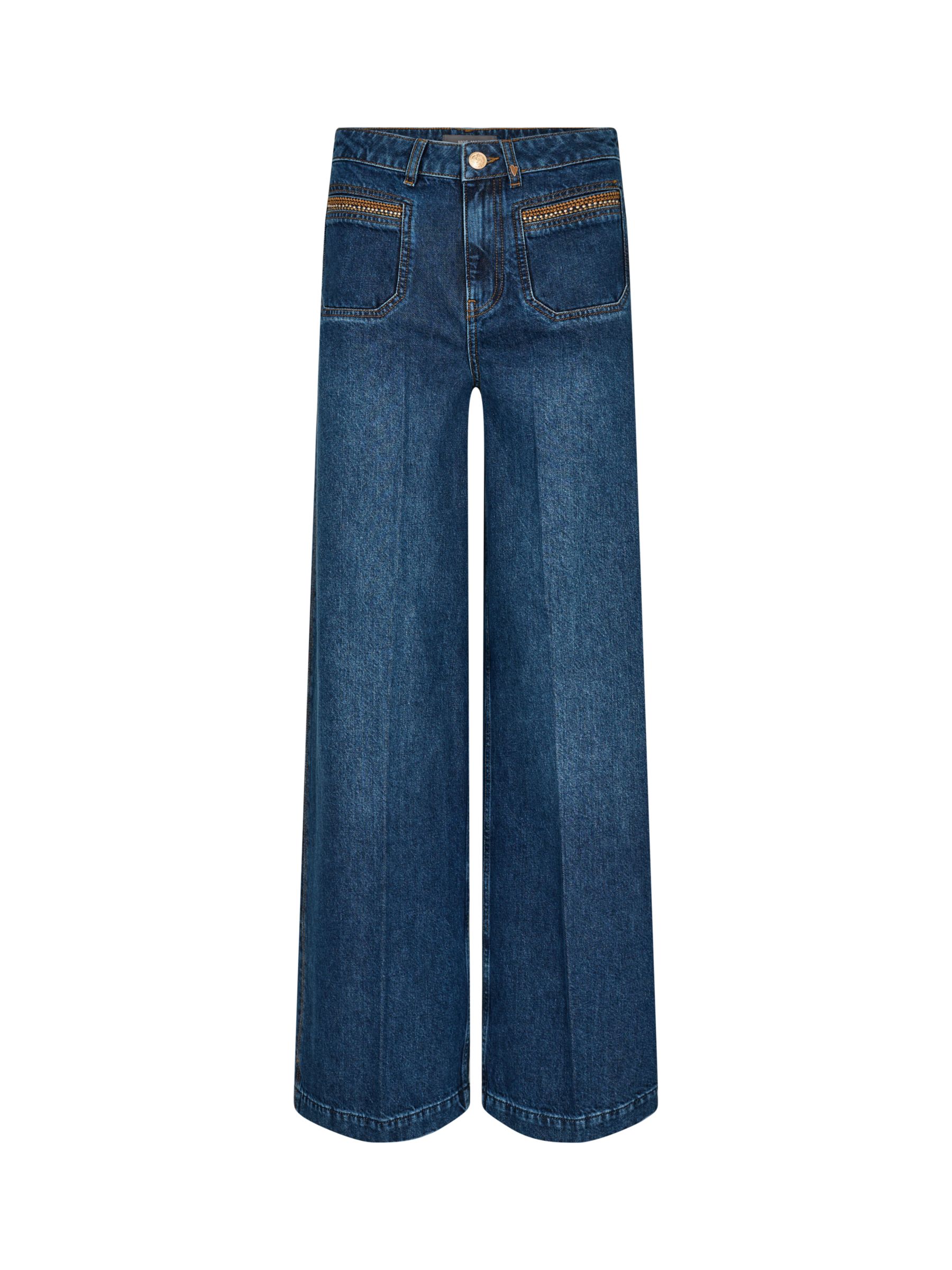 MOS MOSH Colette Sassy High Rise Jeans, Blue at John Lewis & Partners