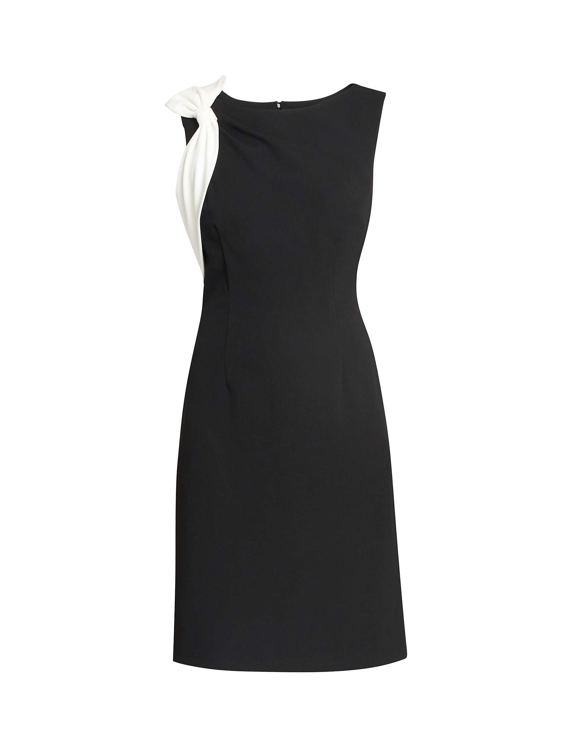 Buy Gina Bacconi Jaya Contrast Bow Shift Dress, Black/Ivory Online at johnlewis.com