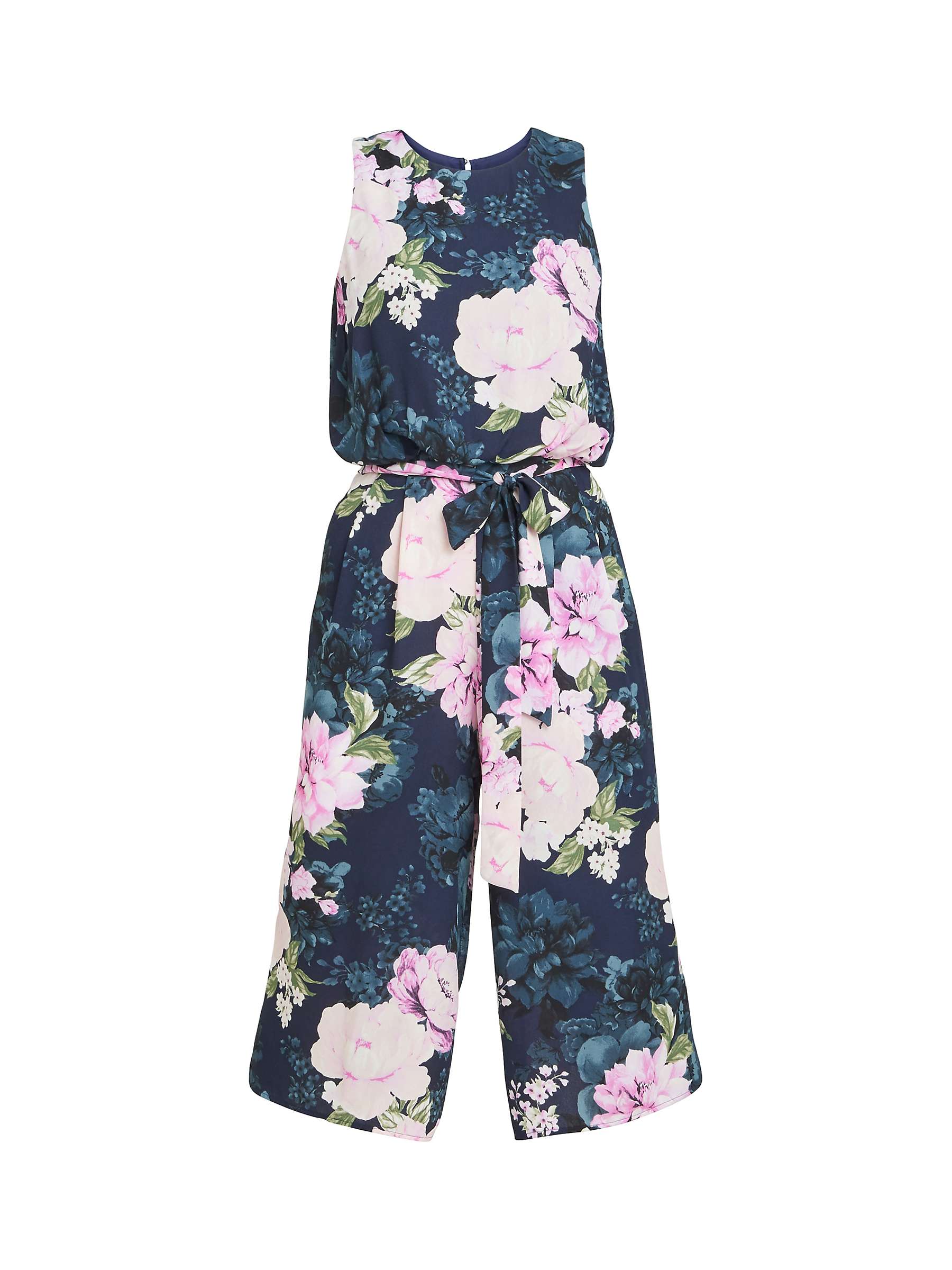 Buy Gina Bacconi Hope Floral Cropped Jumpsuit, Navy/Multi Online at johnlewis.com