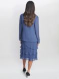 Gina Bacconi Leigh Embellished Tiered Dress & Jacket, Wedgewood
