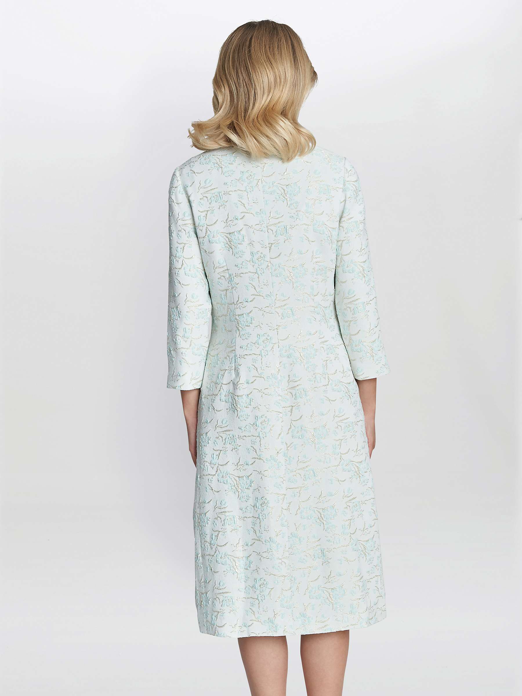 Buy Gina Bacconi Lulu Jacquard Dress & Coat, Mint Green Online at johnlewis.com