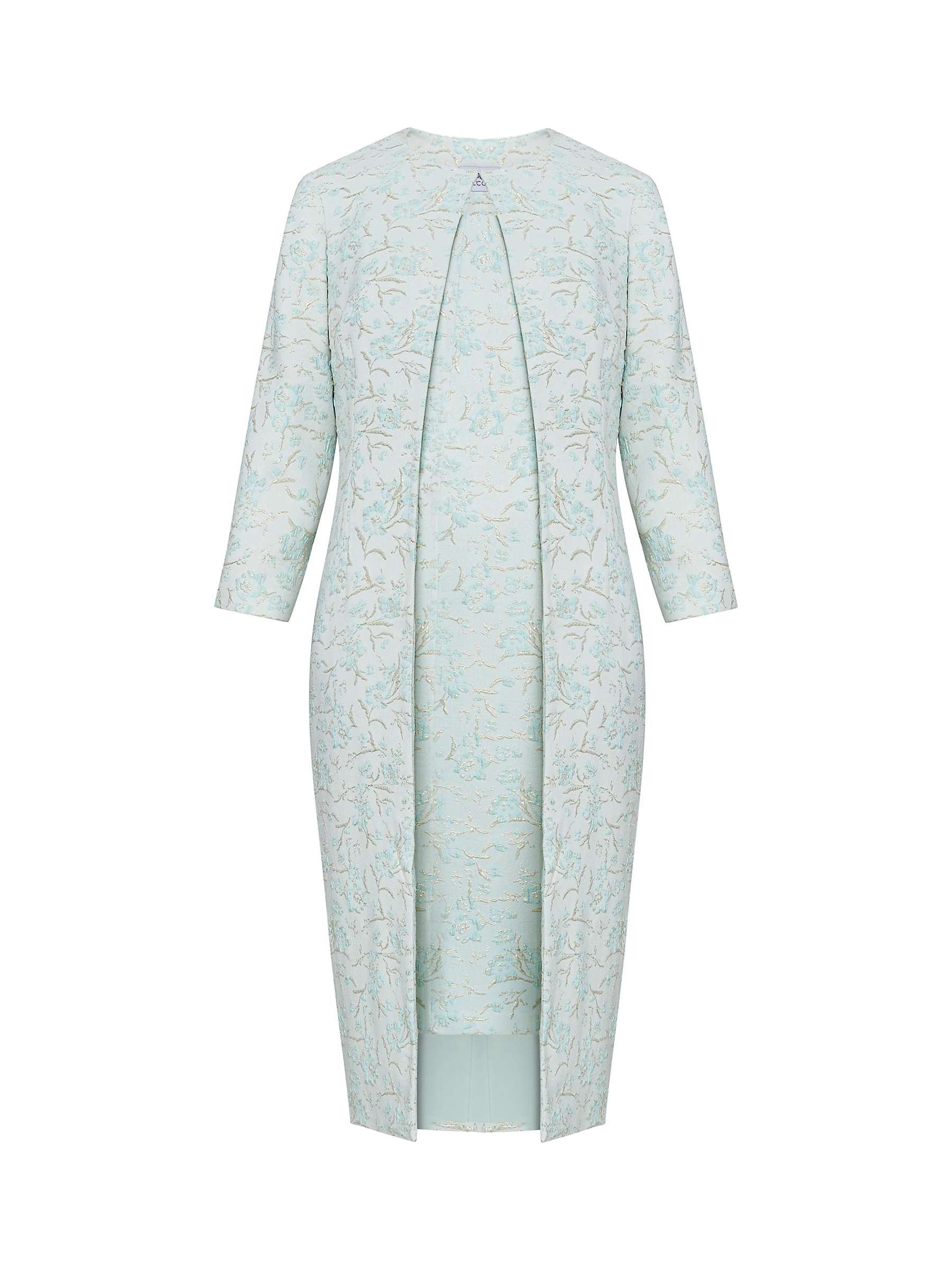 Buy Gina Bacconi Lulu Jacquard Dress & Coat, Mint Green Online at johnlewis.com