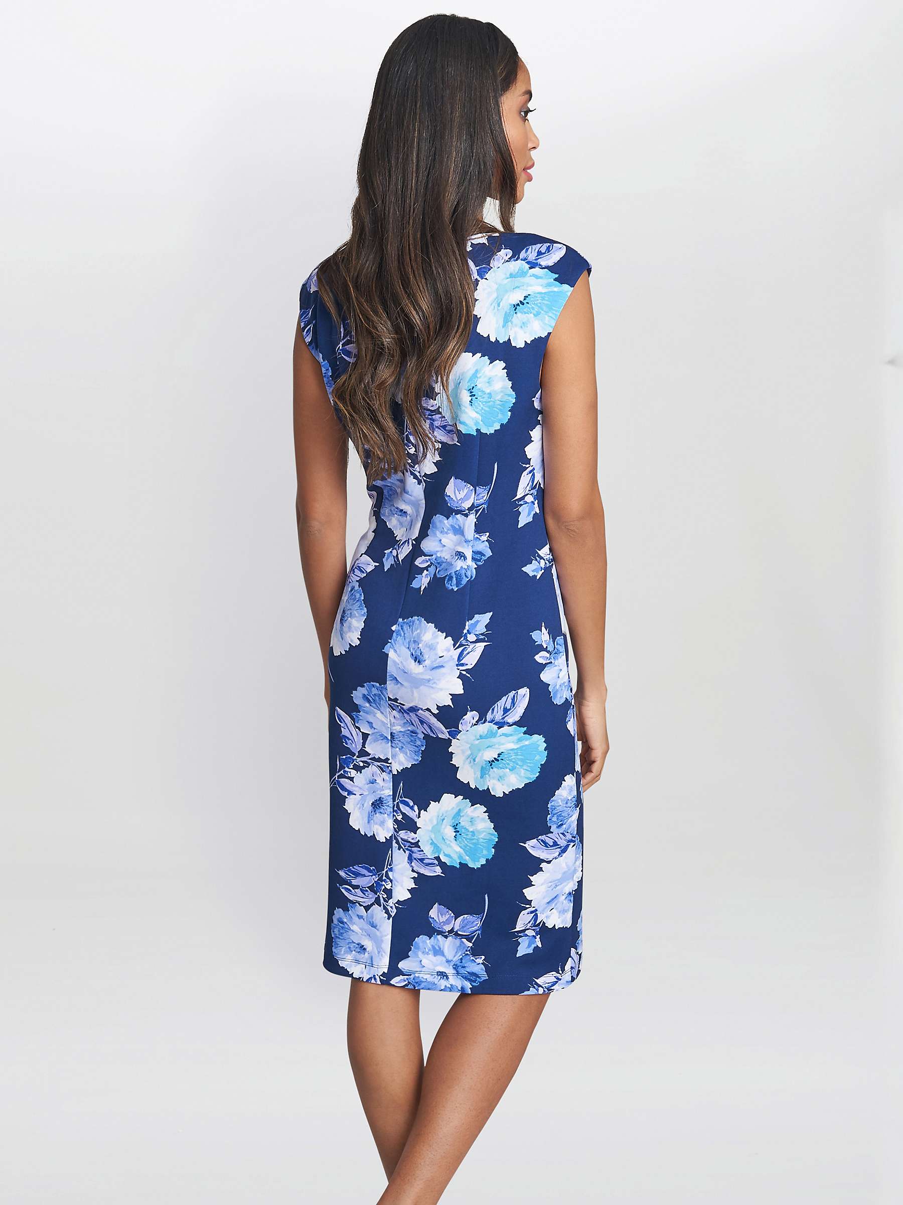 Buy Gina Bacconi Magda Floral Shift Dress, Navy/Multi Online at johnlewis.com