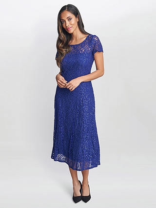 Gina Bacconi Demi Sequin Embellished Midi Dress, Iris