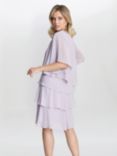 Gina Bacconi Dawn Tiered Dress And Jacket, Lavender