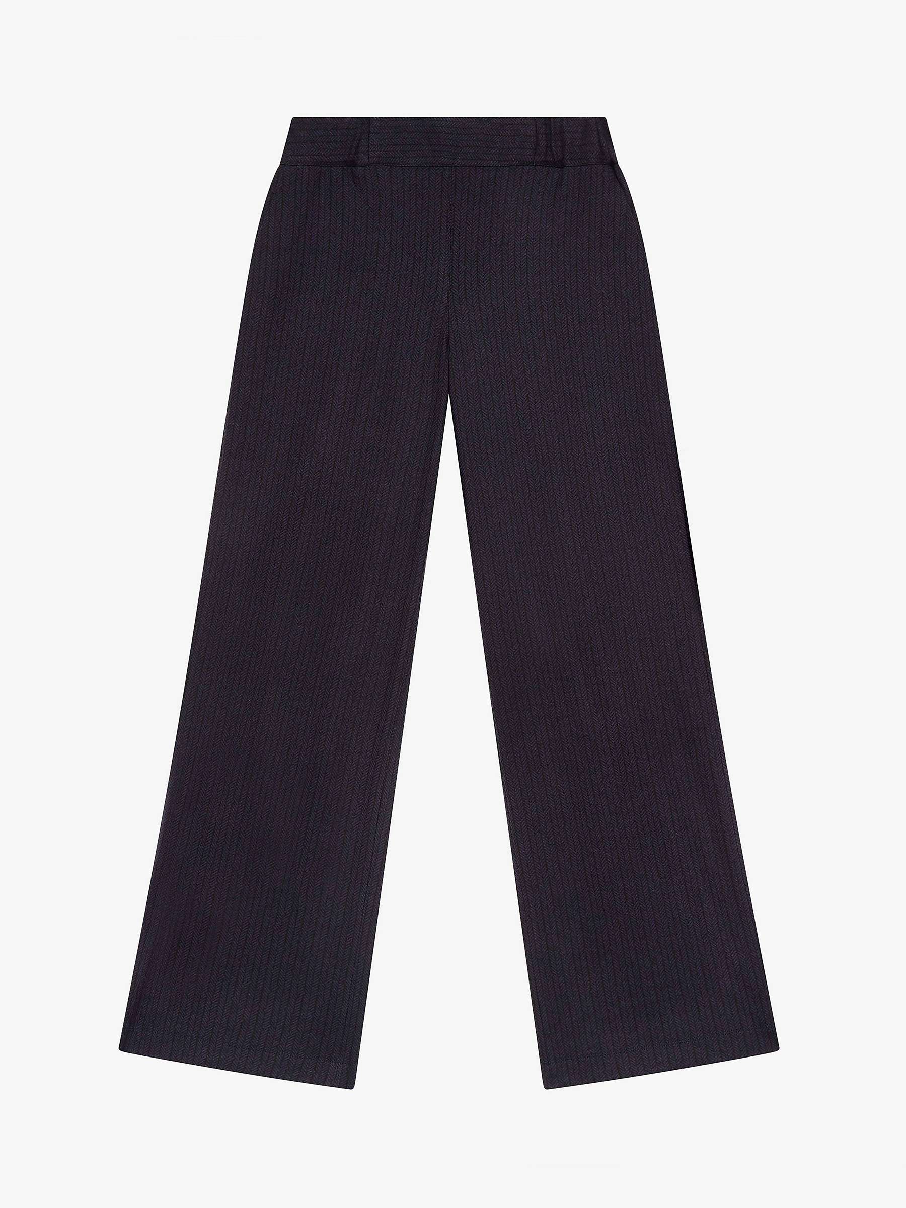 Buy Brora Pull On Textured Weave Trousers, Midnight Online at johnlewis.com