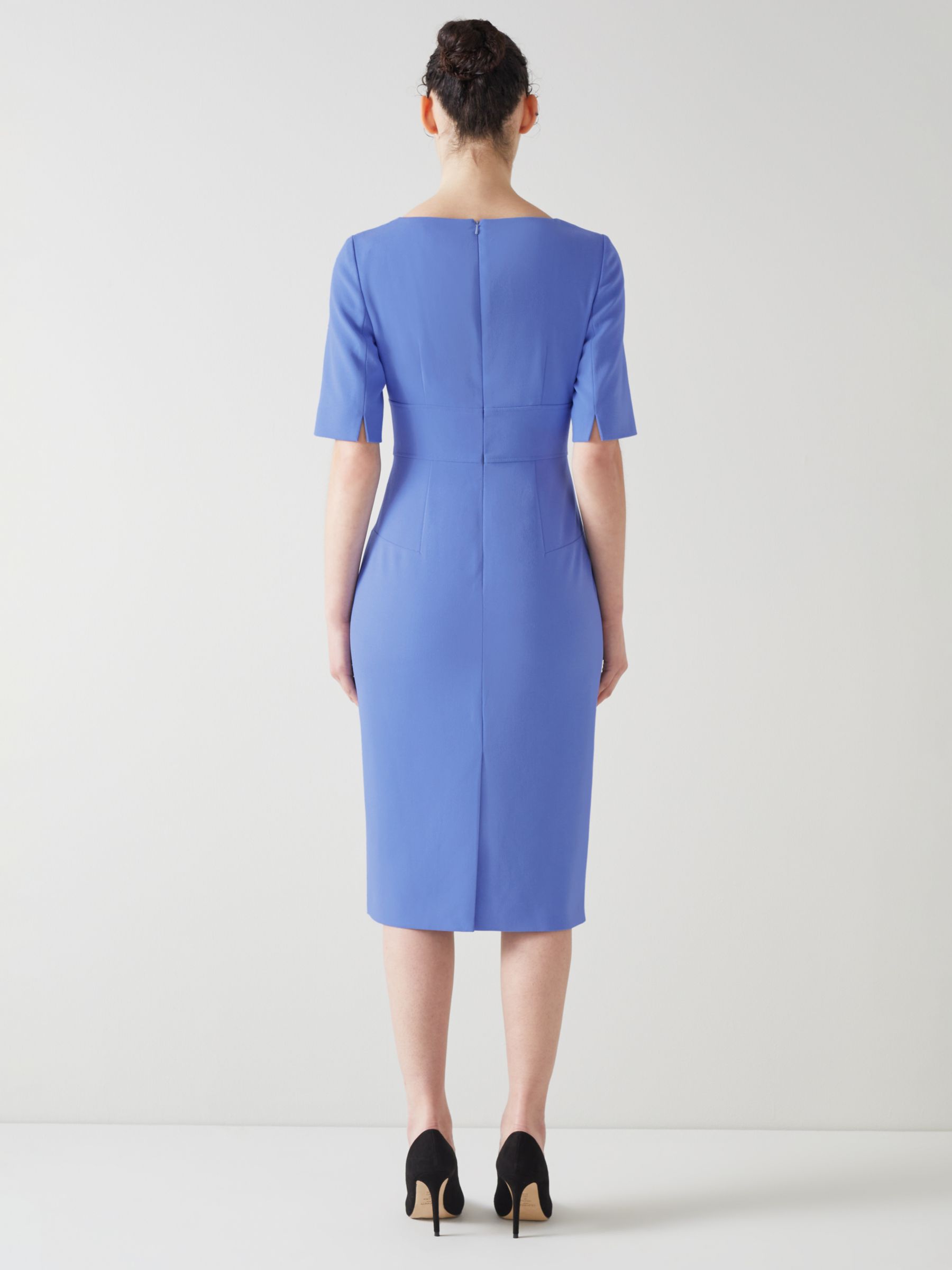 Buy L.K.Bennett Diana Crepe Shift Dress, Wedgewood Blue Online at johnlewis.com