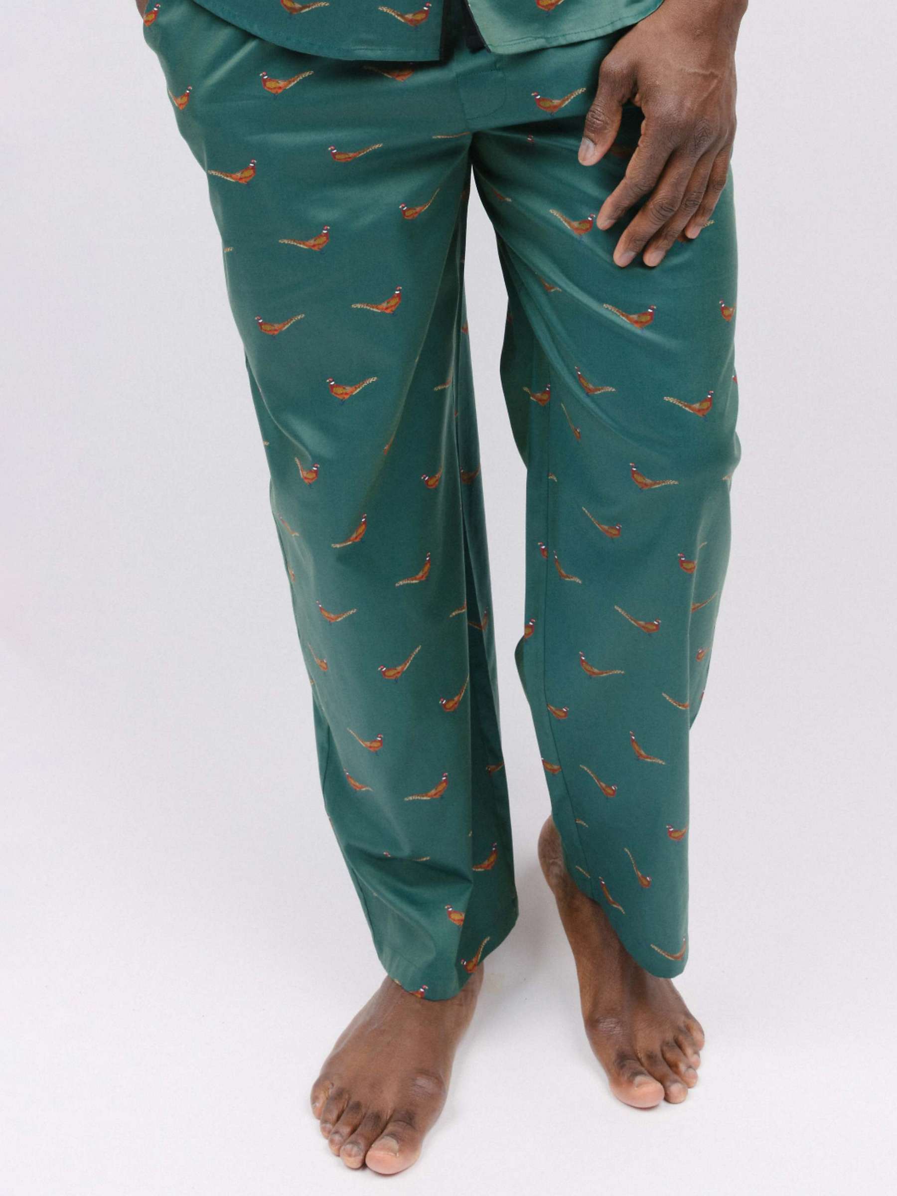 Buy Cyberjammies Whistler Pheasant Print Pyjama Bottoms, Dark Green Online at johnlewis.com