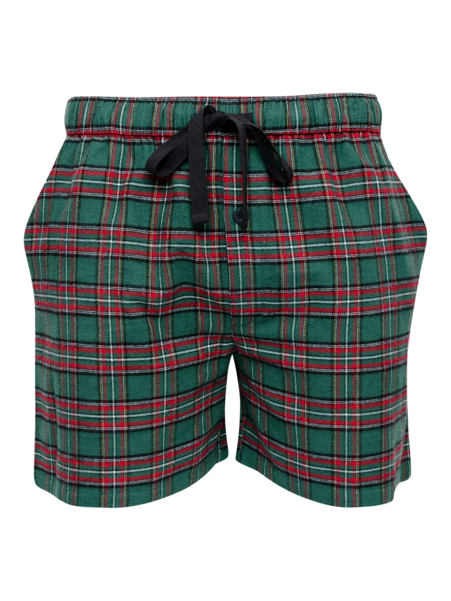 Buy Cyberjammies Whistler Check Pyjama Shorts, Dark Green/Red Online at johnlewis.com