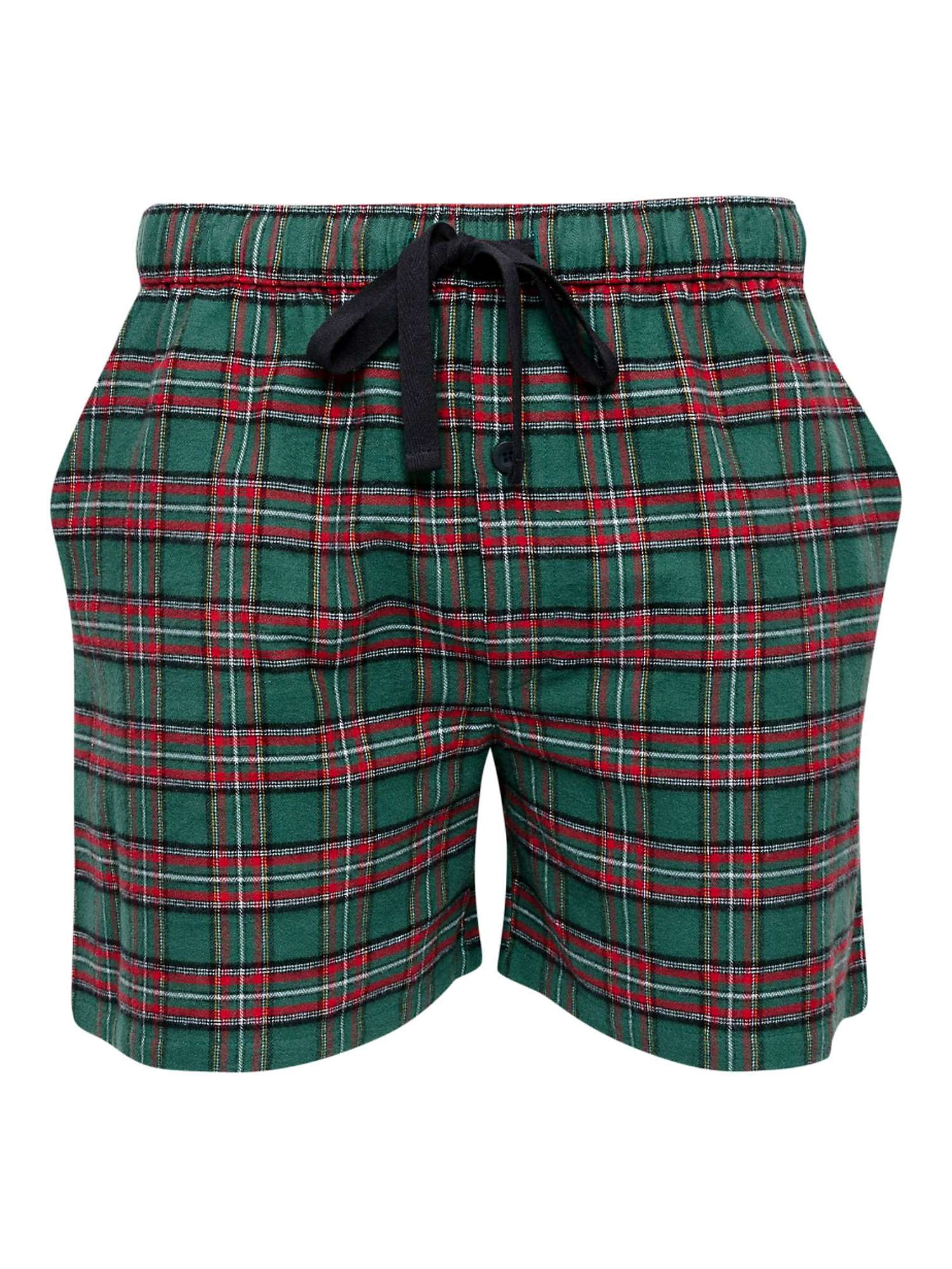 Buy Cyberjammies Whistler Check Pyjama Shorts, Dark Green/Red Online at johnlewis.com