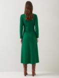 L.K.Bennett Sera Viscose Mix Dress, Dark Green