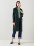 L.K.Bennett Spencer Wool Blend Coat, Green Forest