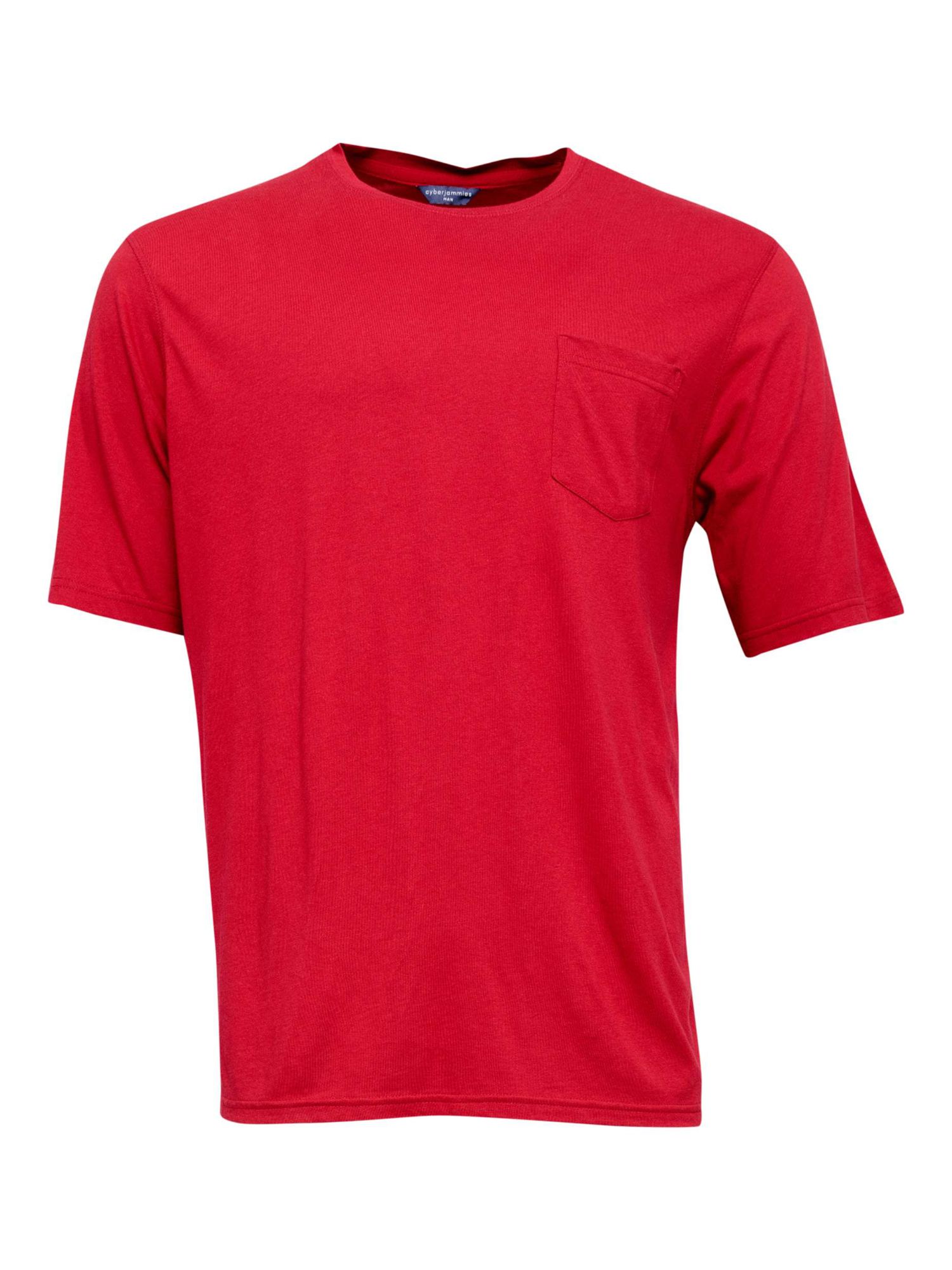 Buy Cyberjammies Whistler Short Sleeve Pocket Pyjama Top, Red Online at johnlewis.com