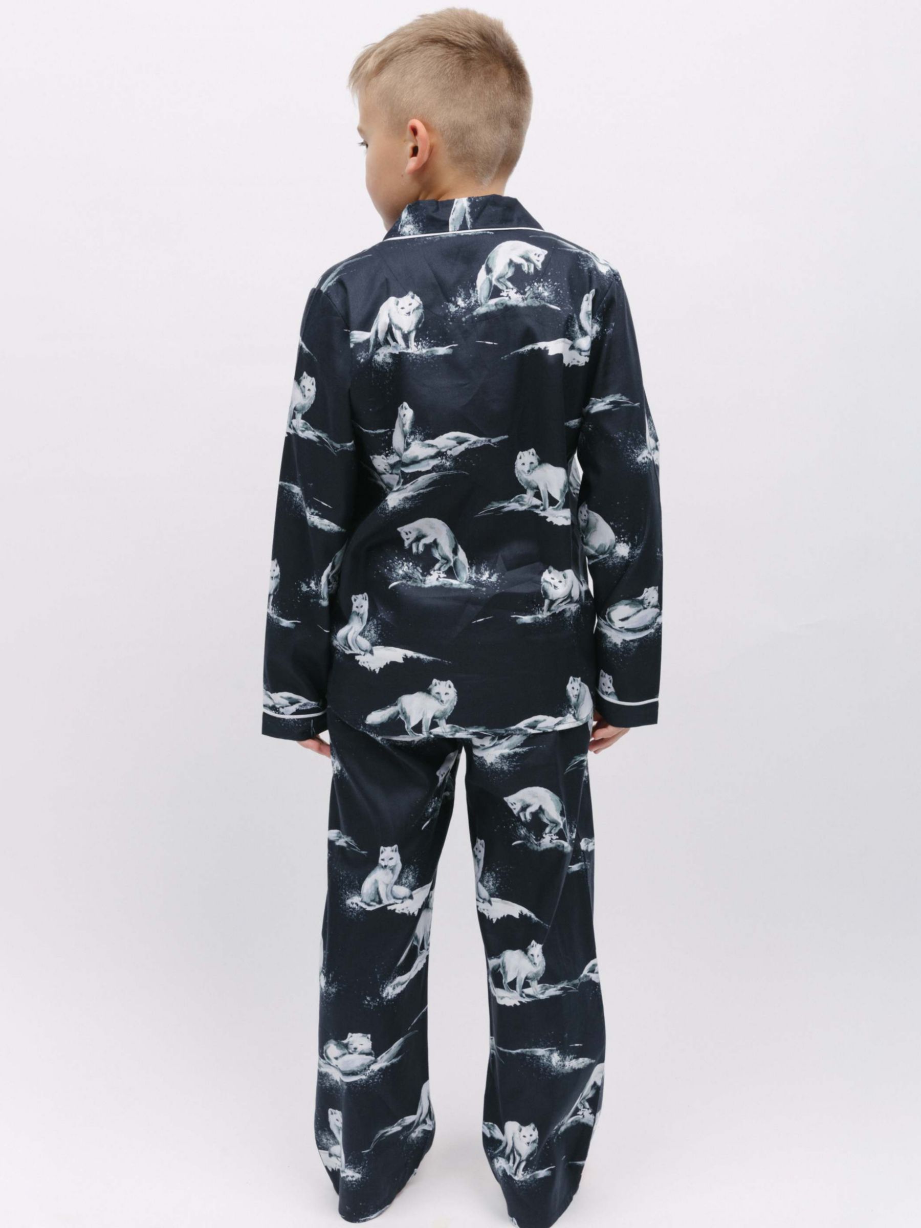 Buy Cyberjammies Atlas Arctic Fox Print Unisex Pyjama Set Online at johnlewis.com