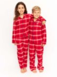 Cyberjammies Noel Check Unisex Pyjama Set, Red