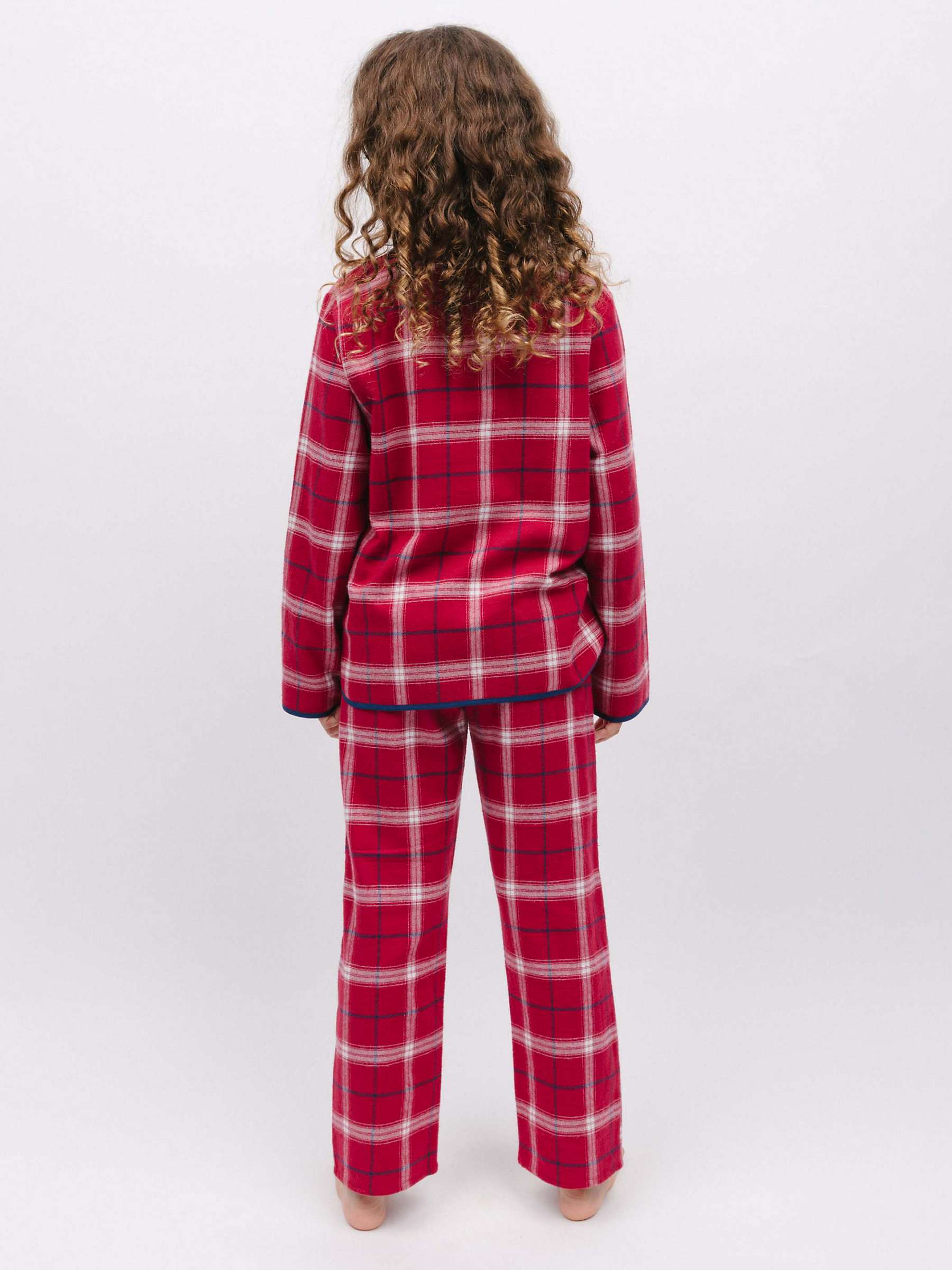 Buy Cyberjammies Noel Check Unisex Pyjama Set, Red Online at johnlewis.com