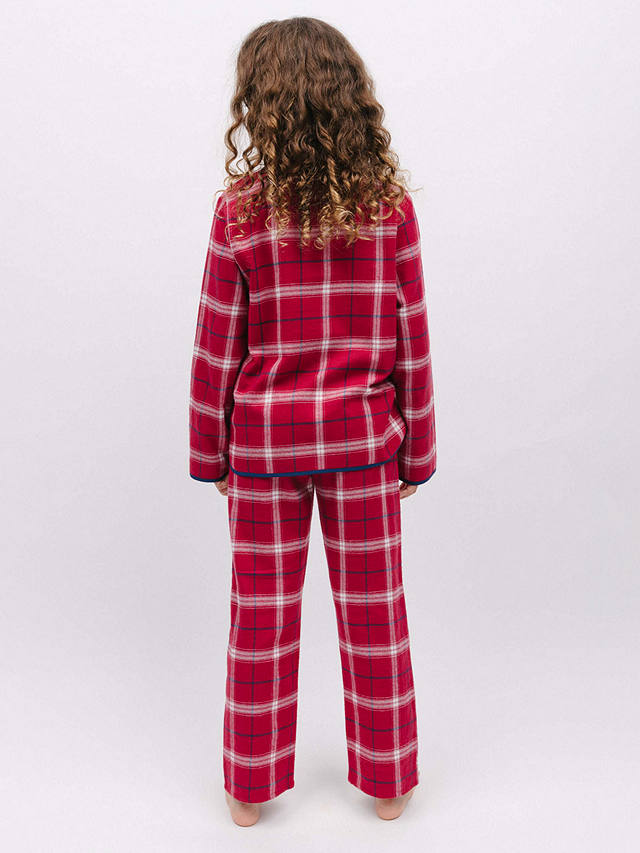 Cyberjammies Noel Check Unisex Pyjama Set, Red