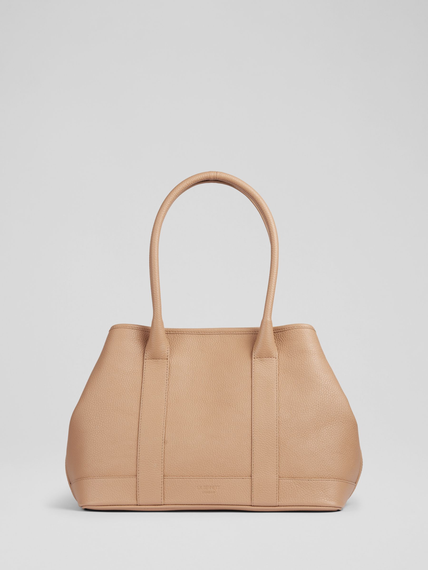 L.K.Bennett Laurie Leather Tote Bag, Camel, One Size