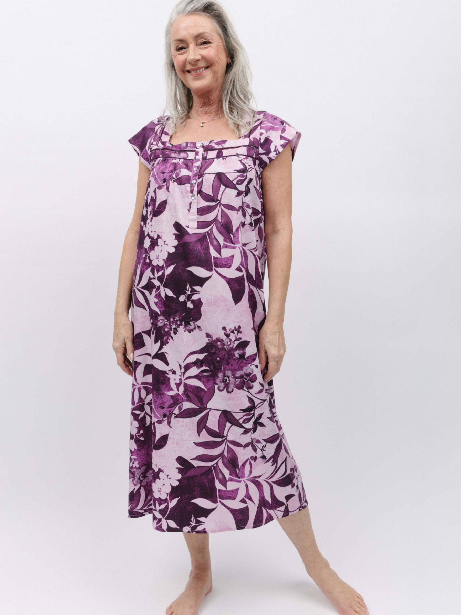 Buy Cyberjammies Mary Berry Floral Print Long Nightdress Online at johnlewis.com