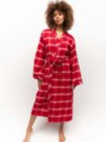Cyberjammies Noel Check Long Dressing Gown, Red/Multi
