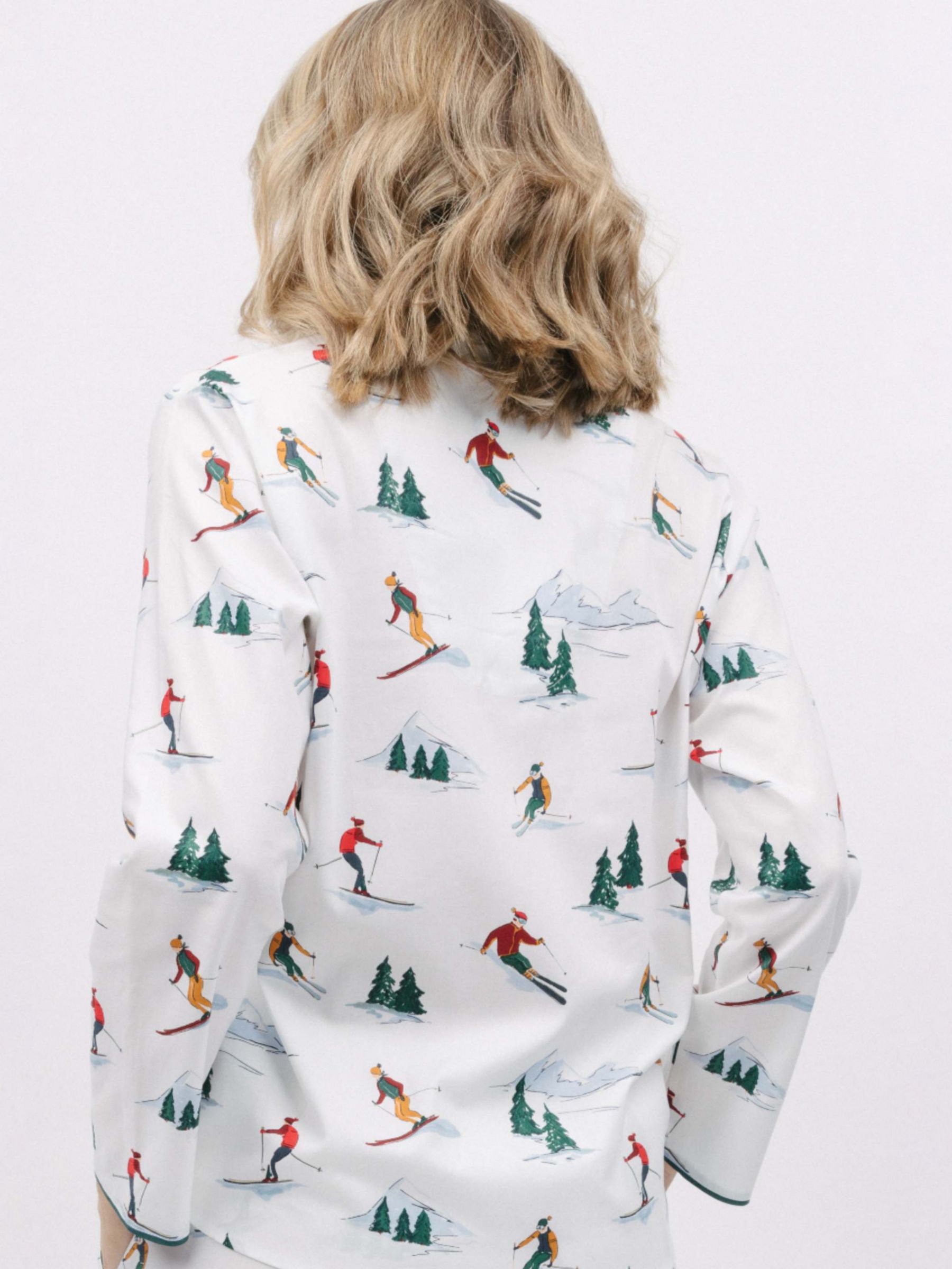 Buy Cyberjammies Whistler Ski Print Pyjama Top, White/Multi Online at johnlewis.com
