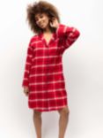 Cyberjammies Noel Red Check Nightshirt, Red, Red