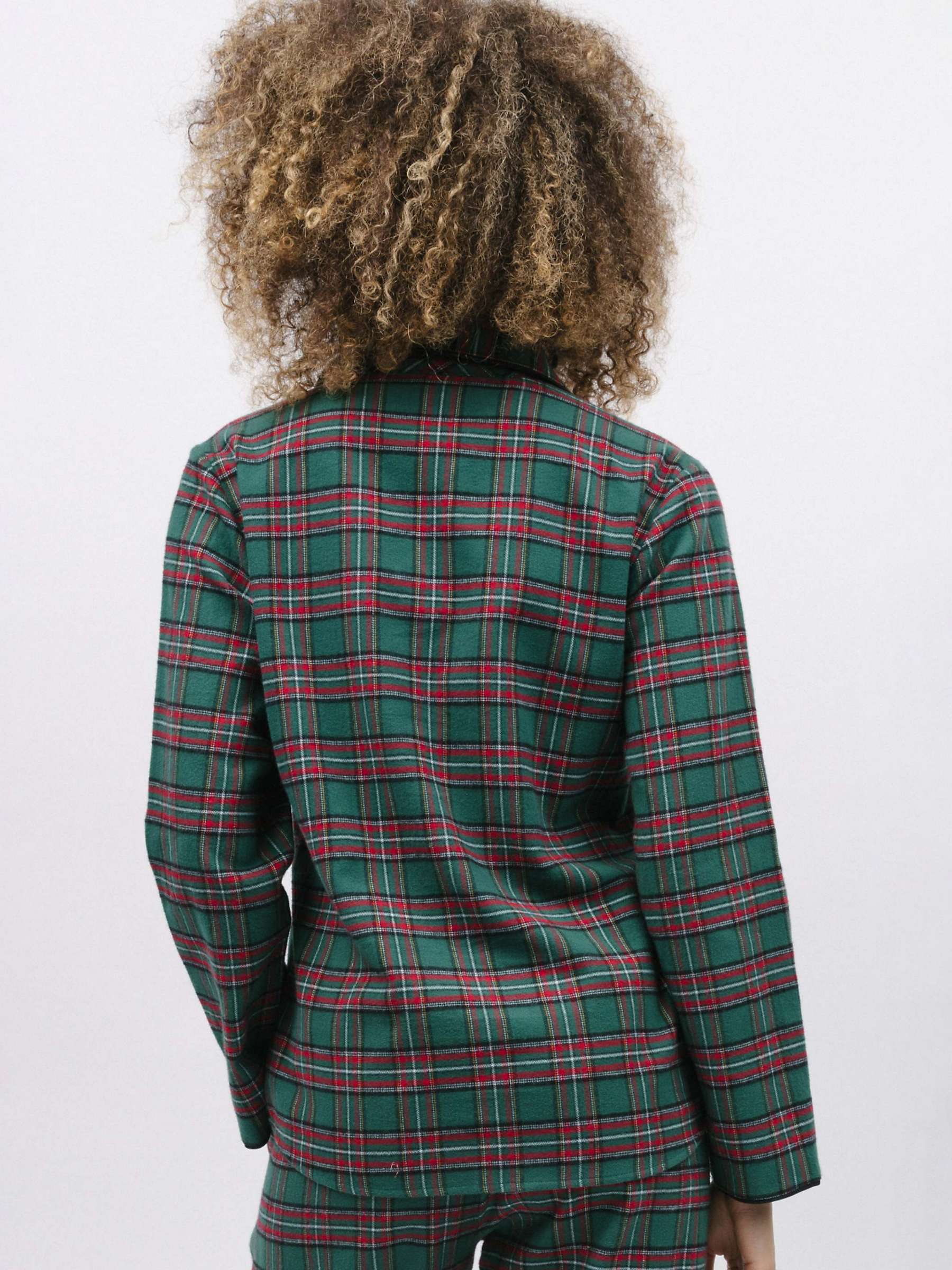 Buy Cyberjammies Whistler Check Pyjama Top, Dark Green/Red Online at johnlewis.com
