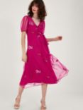 Monsoon Allie Wrap Dress, Pink