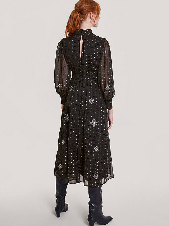 Monsoon Nyla Embellished Dress, Black at John Lewis & Partners