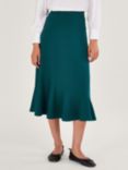 Monsoon Ponte Midi Skirt, Green