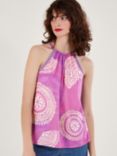Monsoon Tie Dye Print Camisole Top, Lilac, Lilac