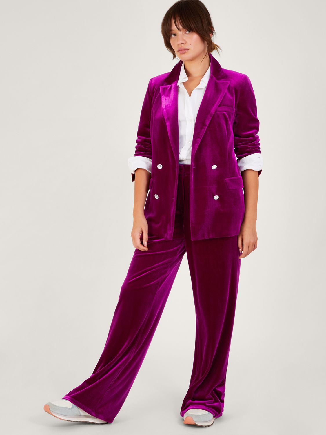 Ellison mauve pink floral print velvet high rise wide leg trousers – The  Revival