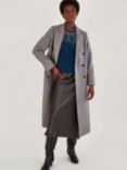 Monsoon Fay Double Breasted Wool Blend Coat