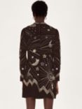 Monsoon Tina Embroidered Mini Tunic Dress, Black